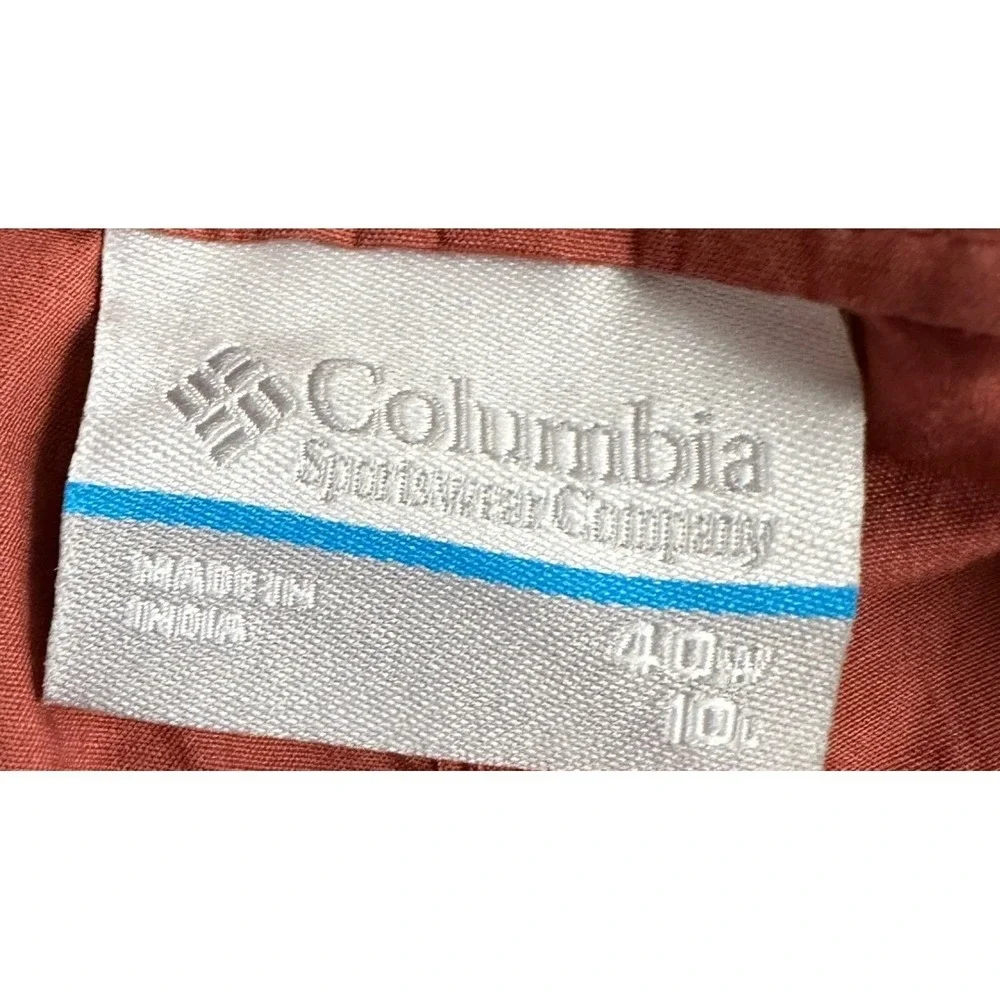 NEW Columbia Shorts Mens 40X10 Rust Orange Modern Classic Khaki Chino Flat Front